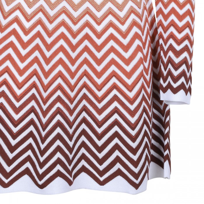 Dégradé chevron motif mini dress