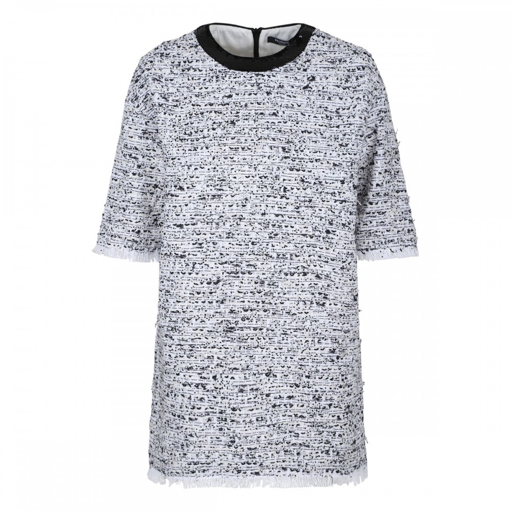 Bouclé tweed T-shirt