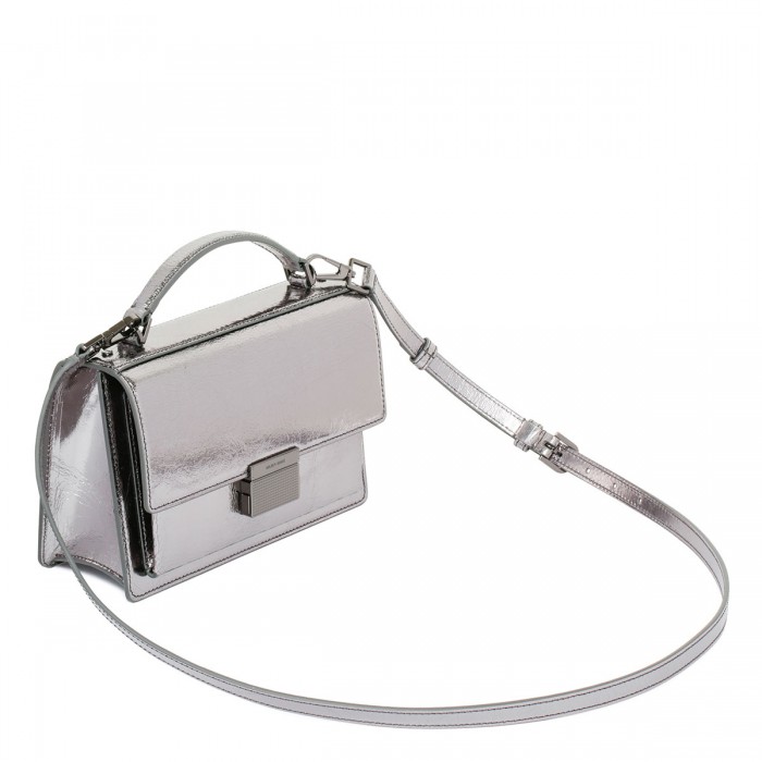 Venezia metallic silver shoulder bag