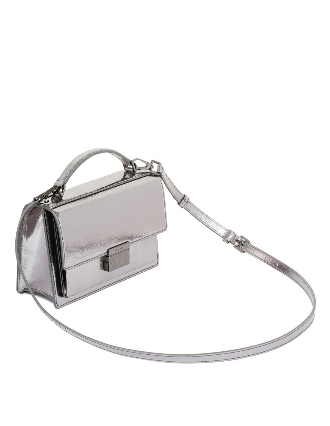 Venezia metallic silver shoulder bag