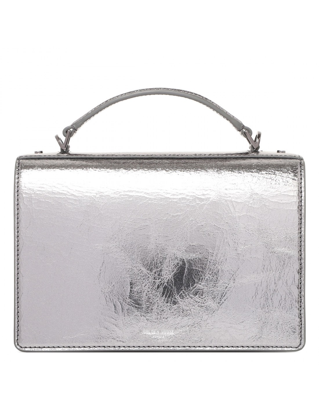 Venezia metallic silver shoulder bag