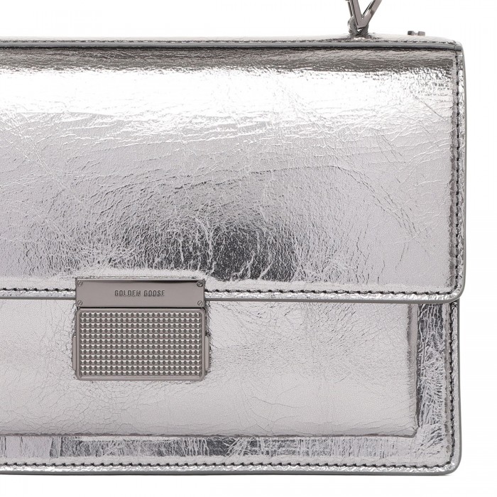 Venezia metallic silver shoulder bag