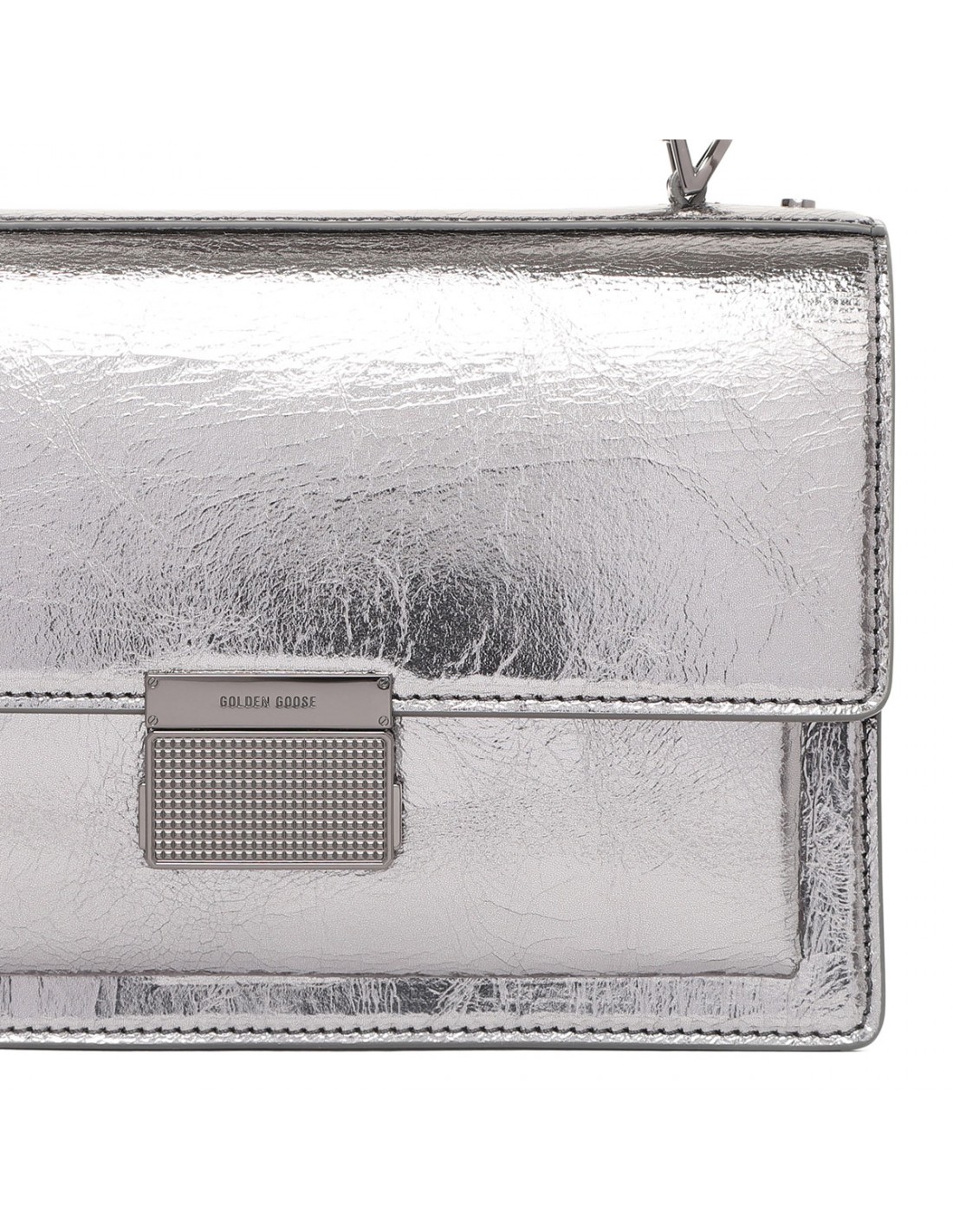 Venezia metallic silver shoulder bag