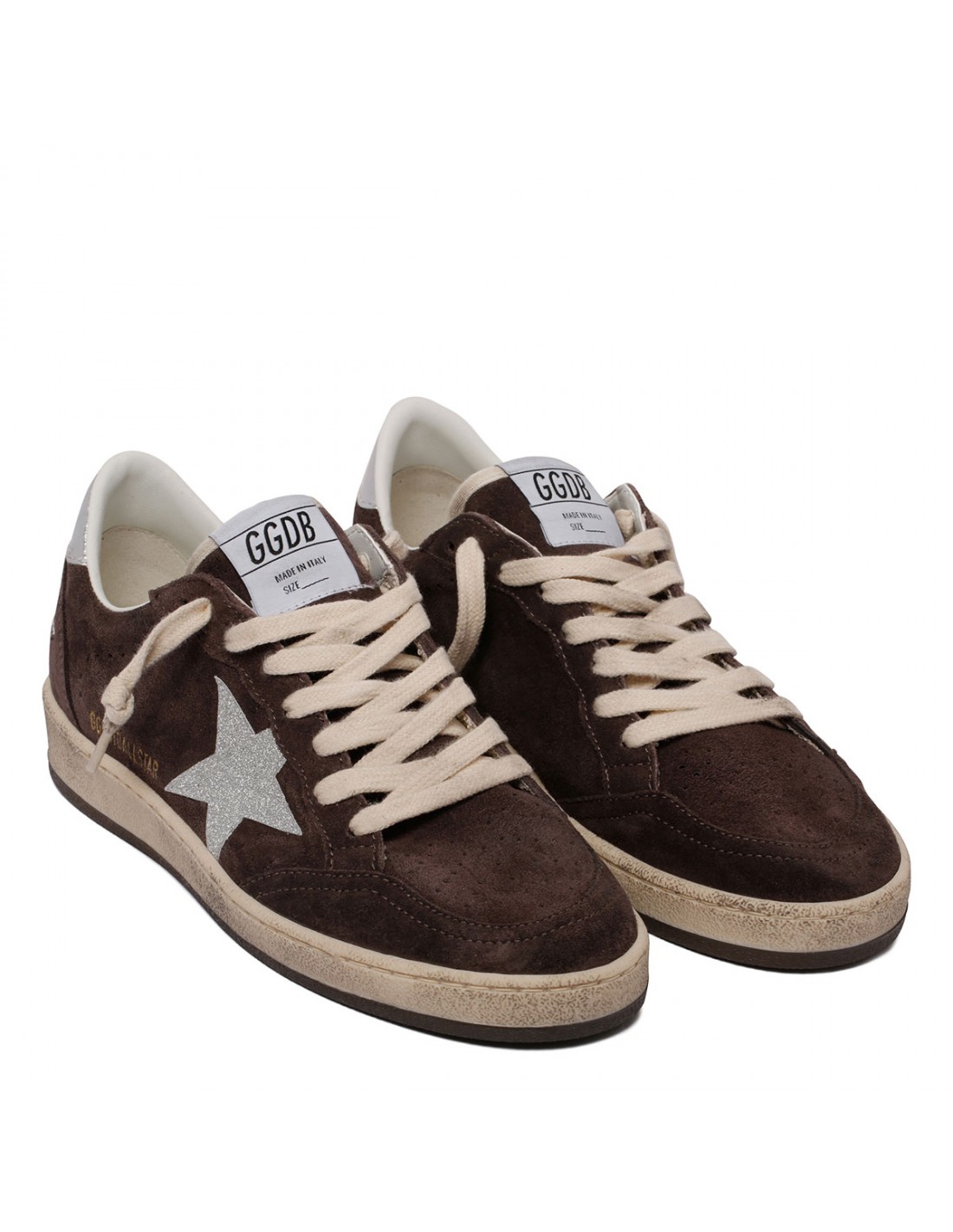 BallStar suede sneakers with glittery...