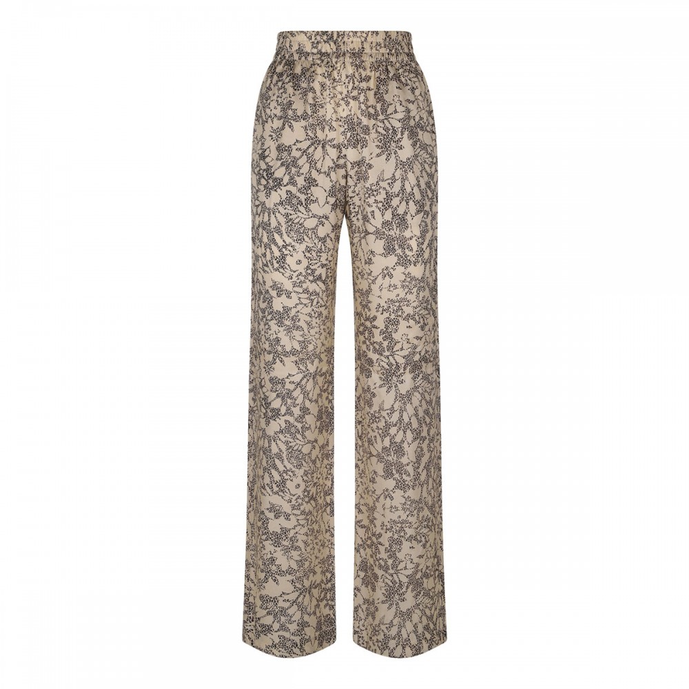 Viscose and silk blend jogging pants