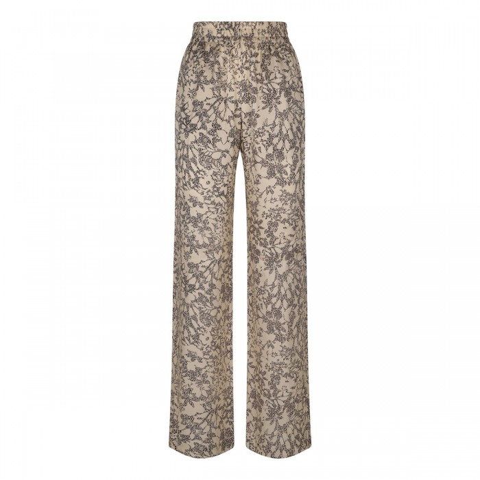 Viscose and silk blend jogging pants