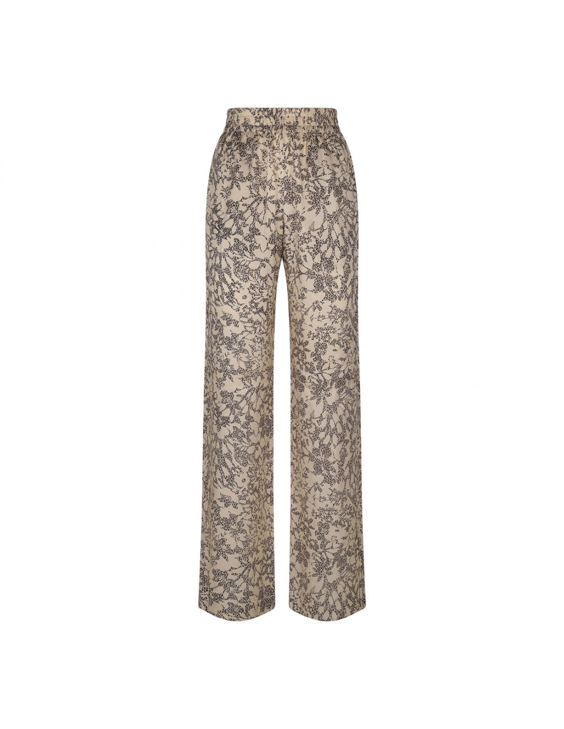 Viscose and silk blend jogging pants