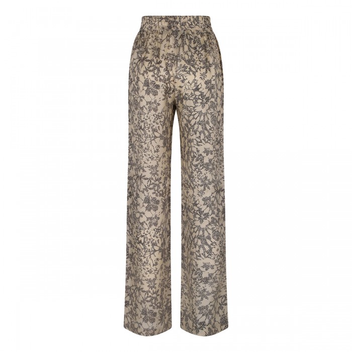 Viscose and silk blend jogging pants