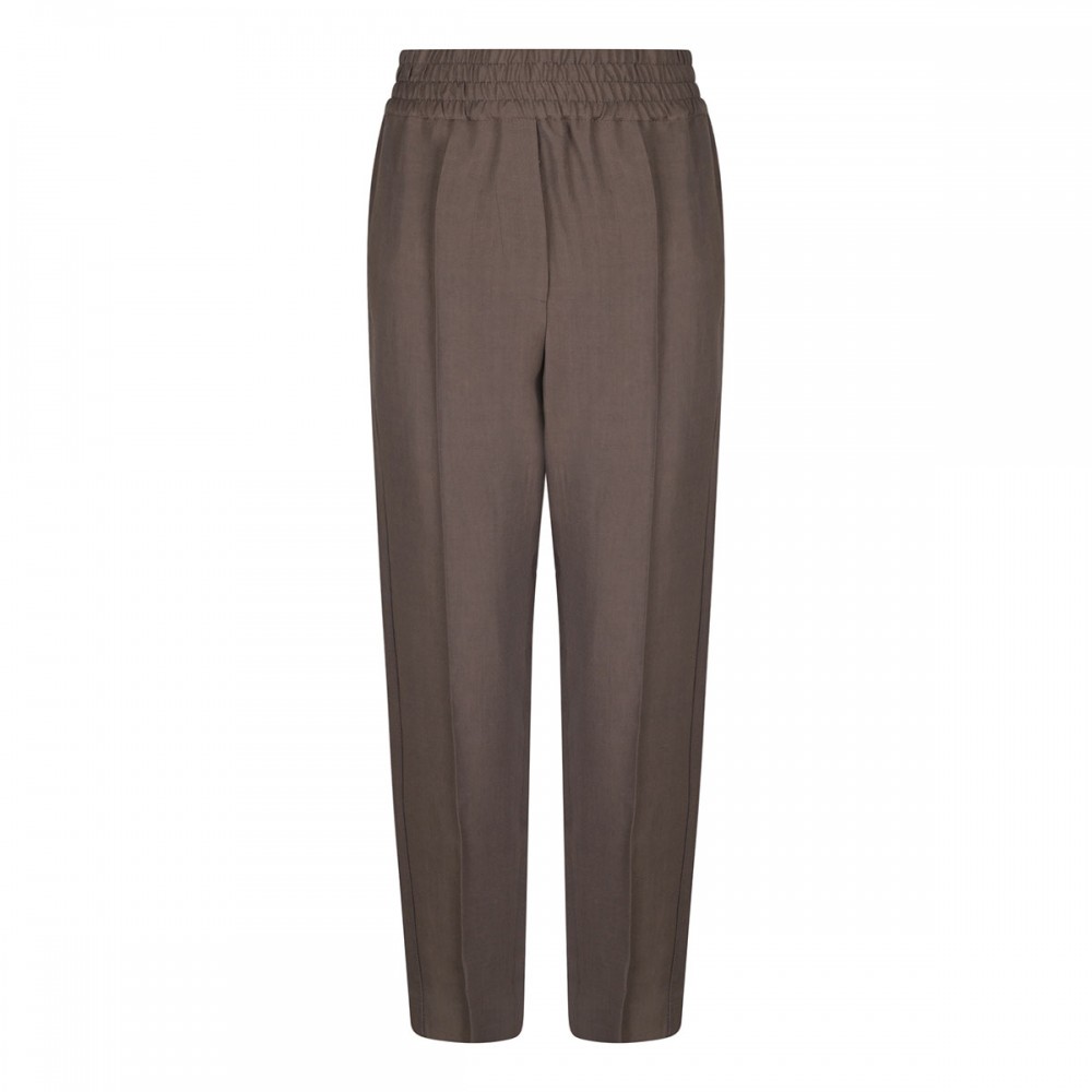 Viscose and linen baggy pants