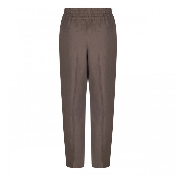 Viscose and linen baggy pants