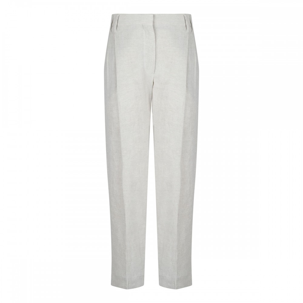 Linen canvas pants with monili