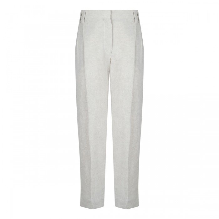 Linen canvas pants with monili