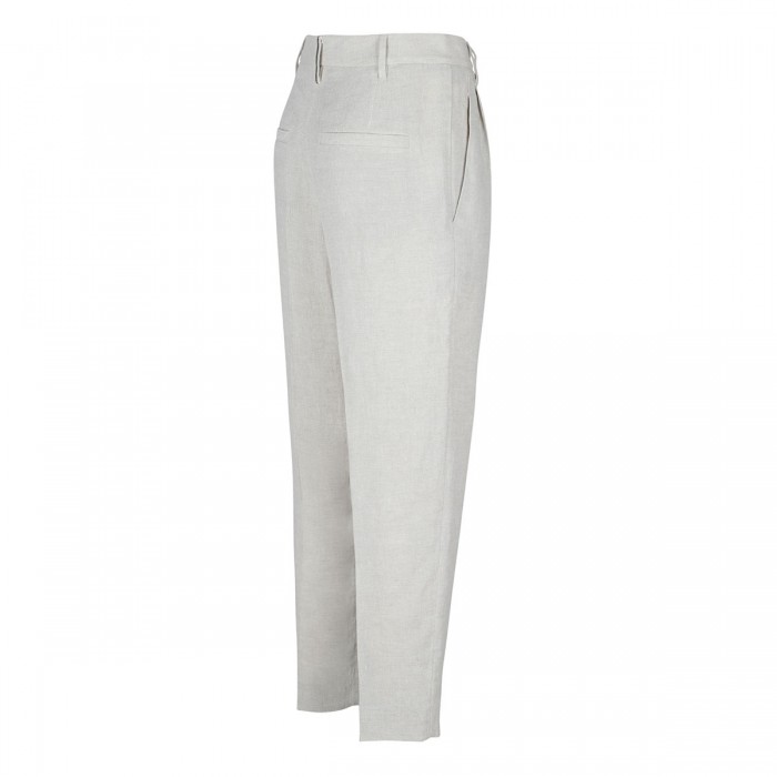 Linen canvas pants with monili