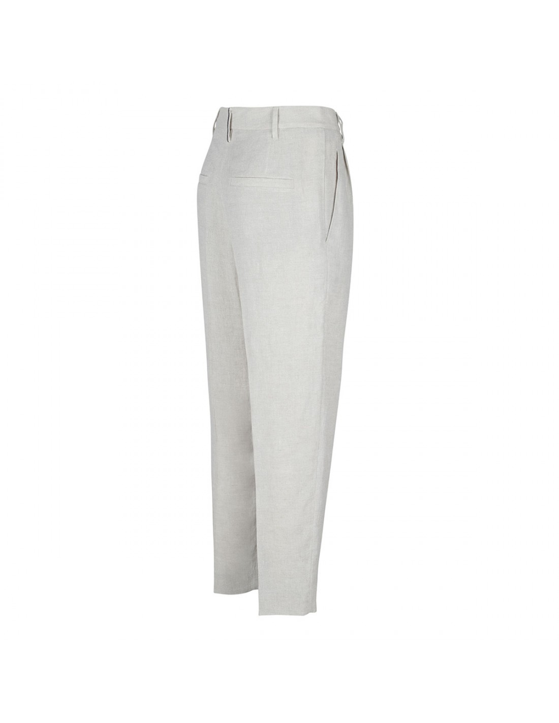 Linen canvas pants with monili