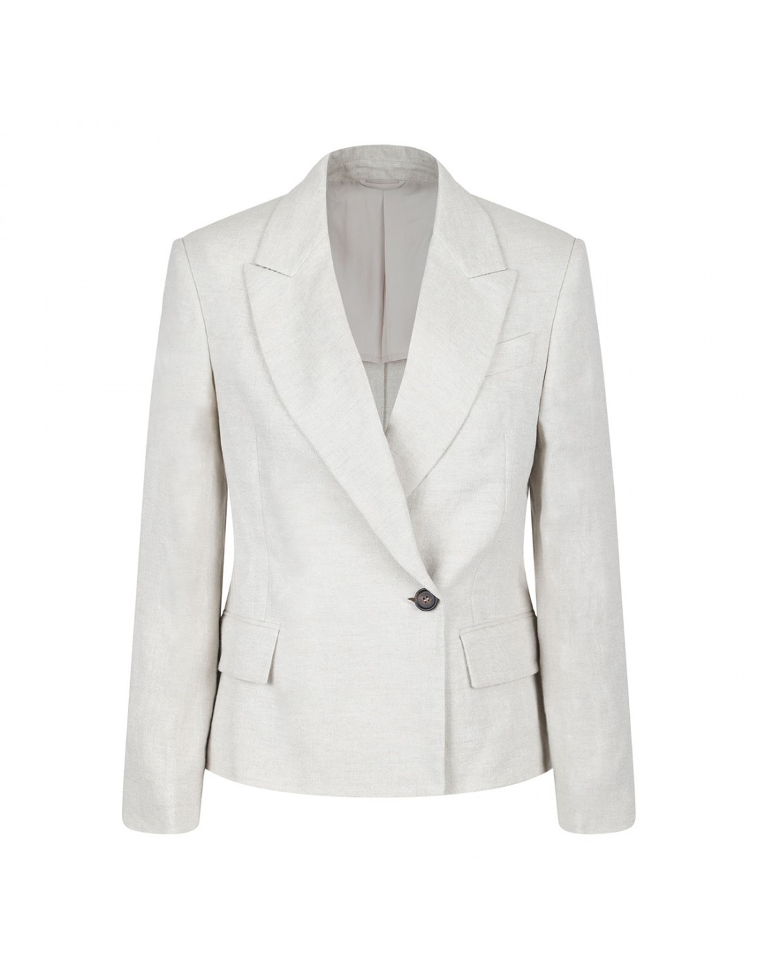 Linen canvas blazer with monili