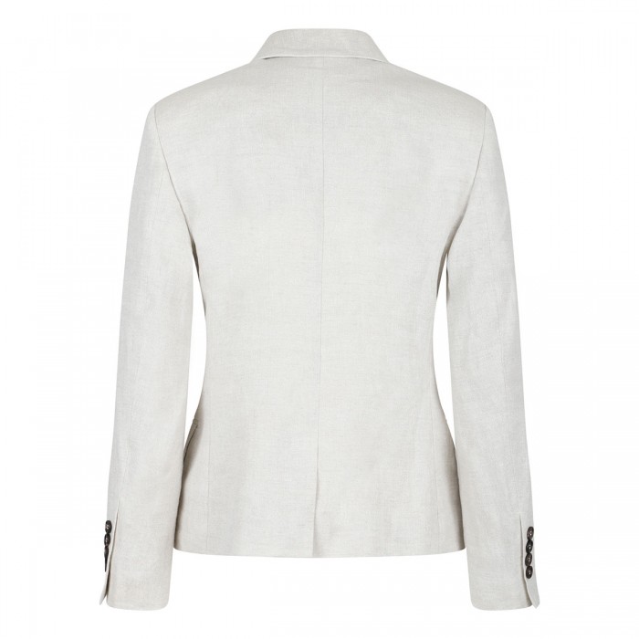 Linen canvas blazer with monili