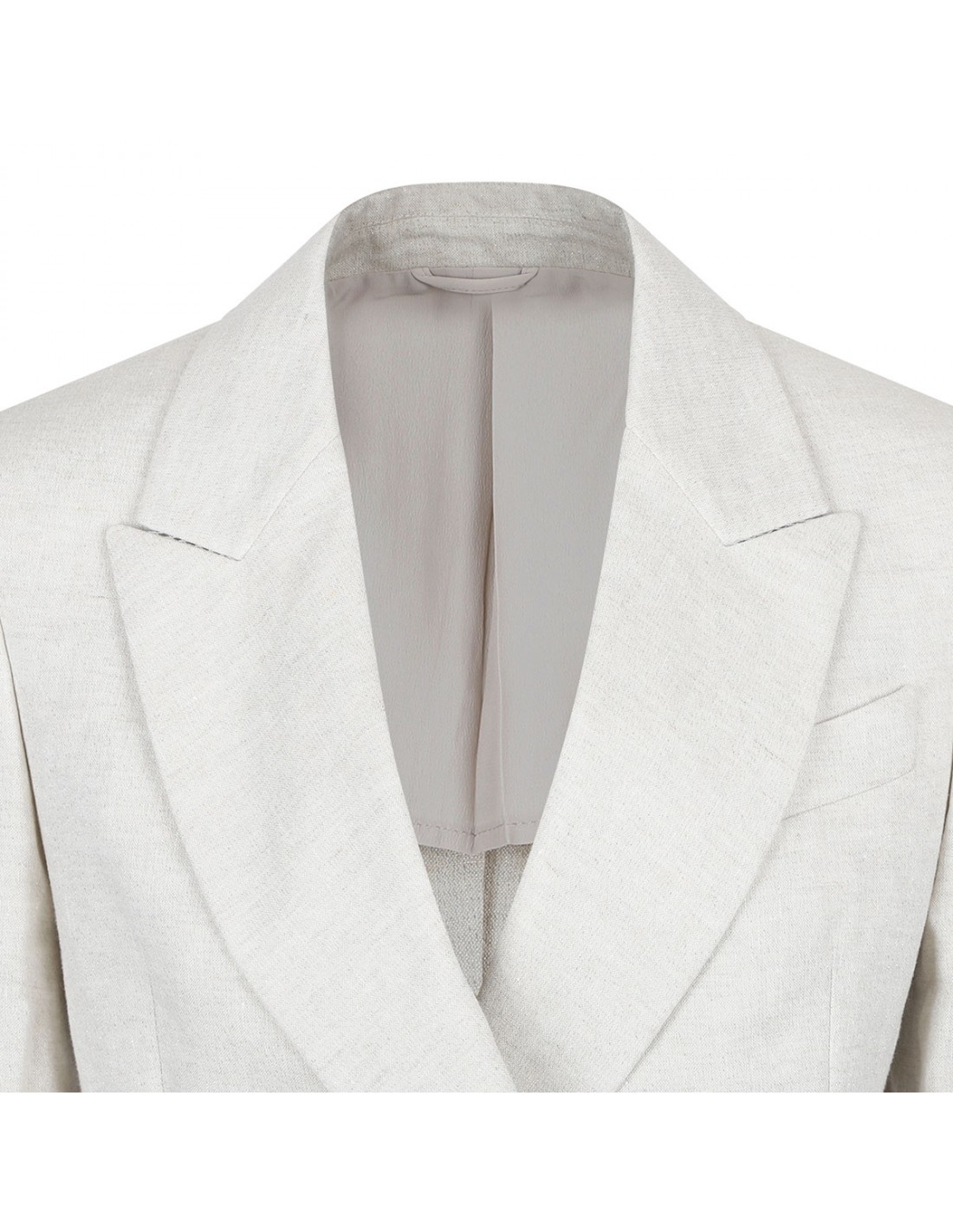 Linen canvas blazer with monili