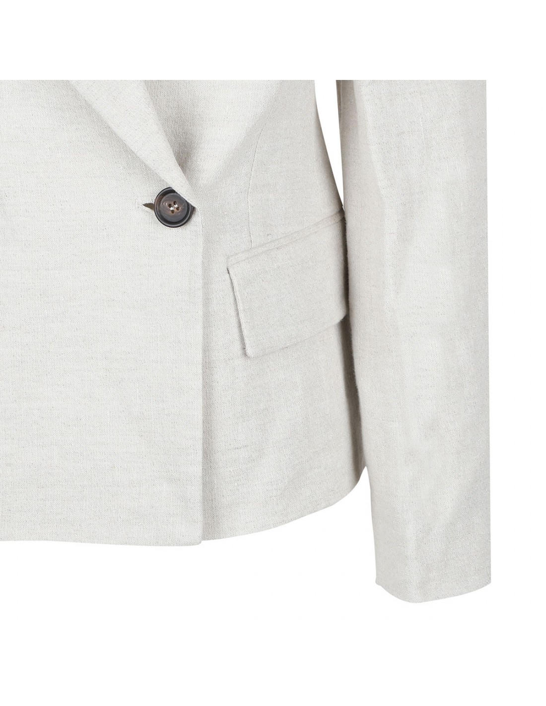 Linen canvas blazer with monili