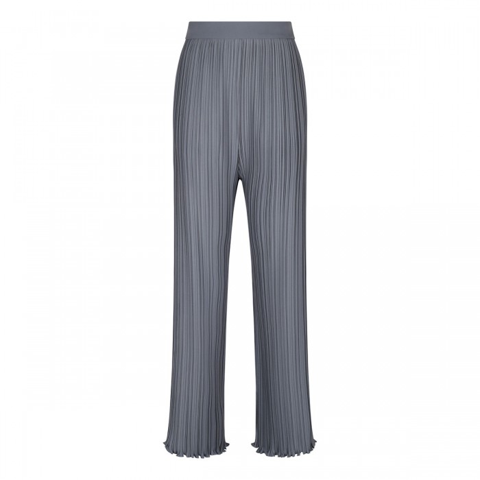 Steel-hue pink pleated pants