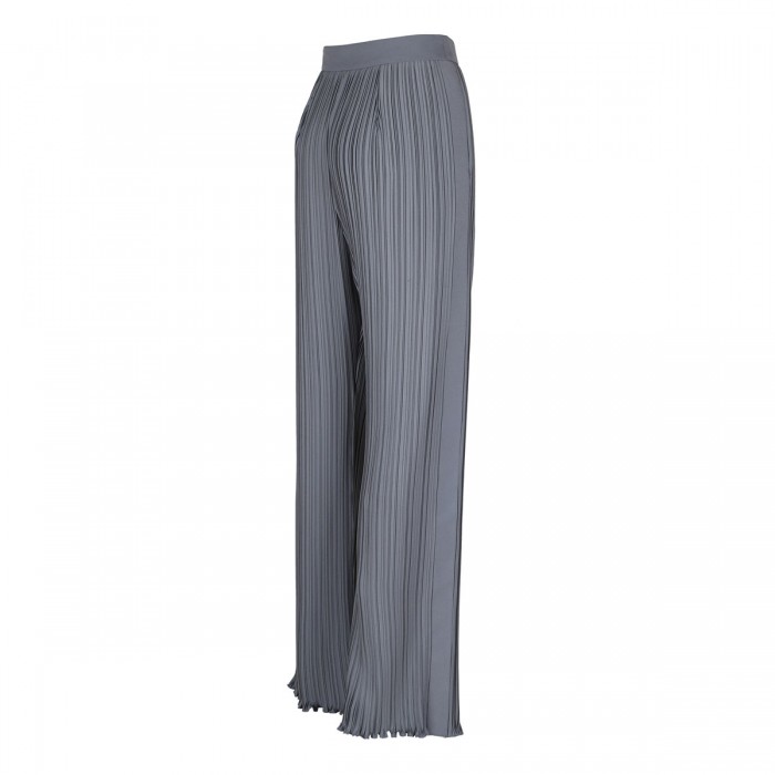 Steel-hue pink pleated pants