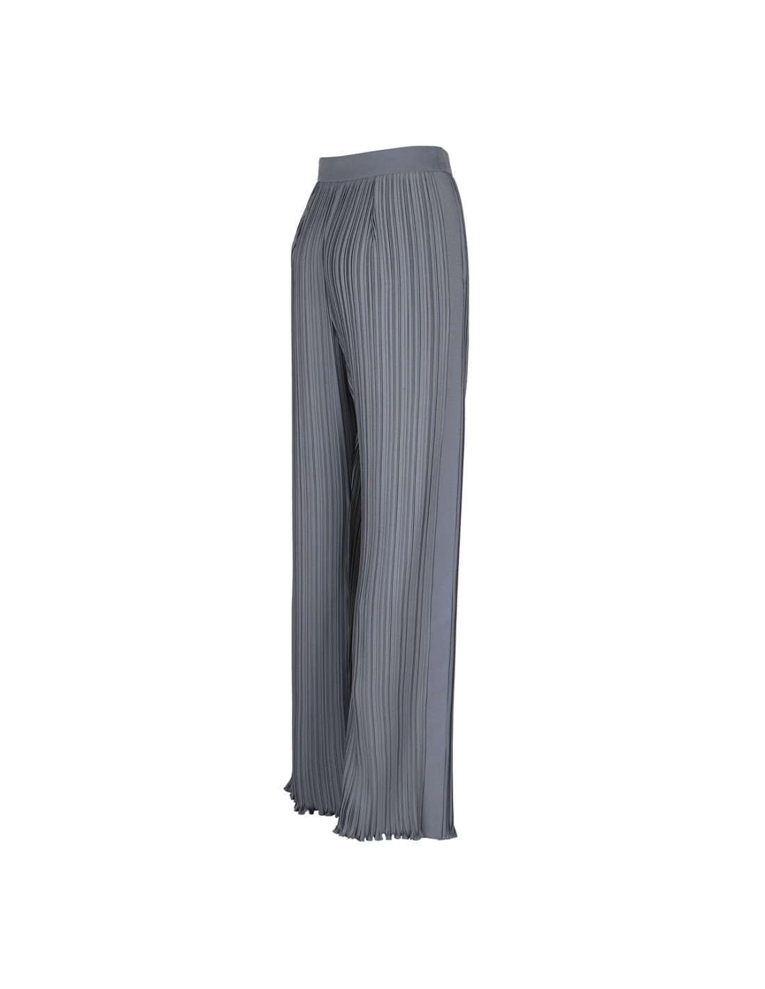 Steel-hue pink pleated pants