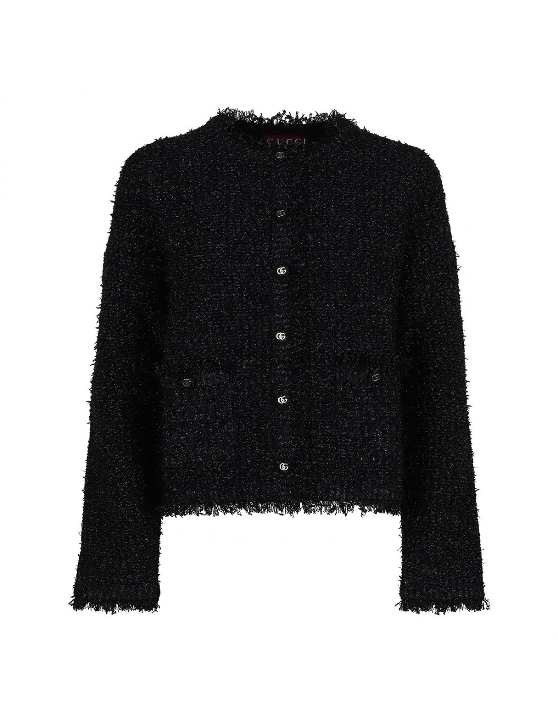 Black lamé cardigan