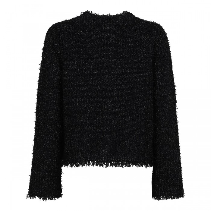 Black lamé cardigan