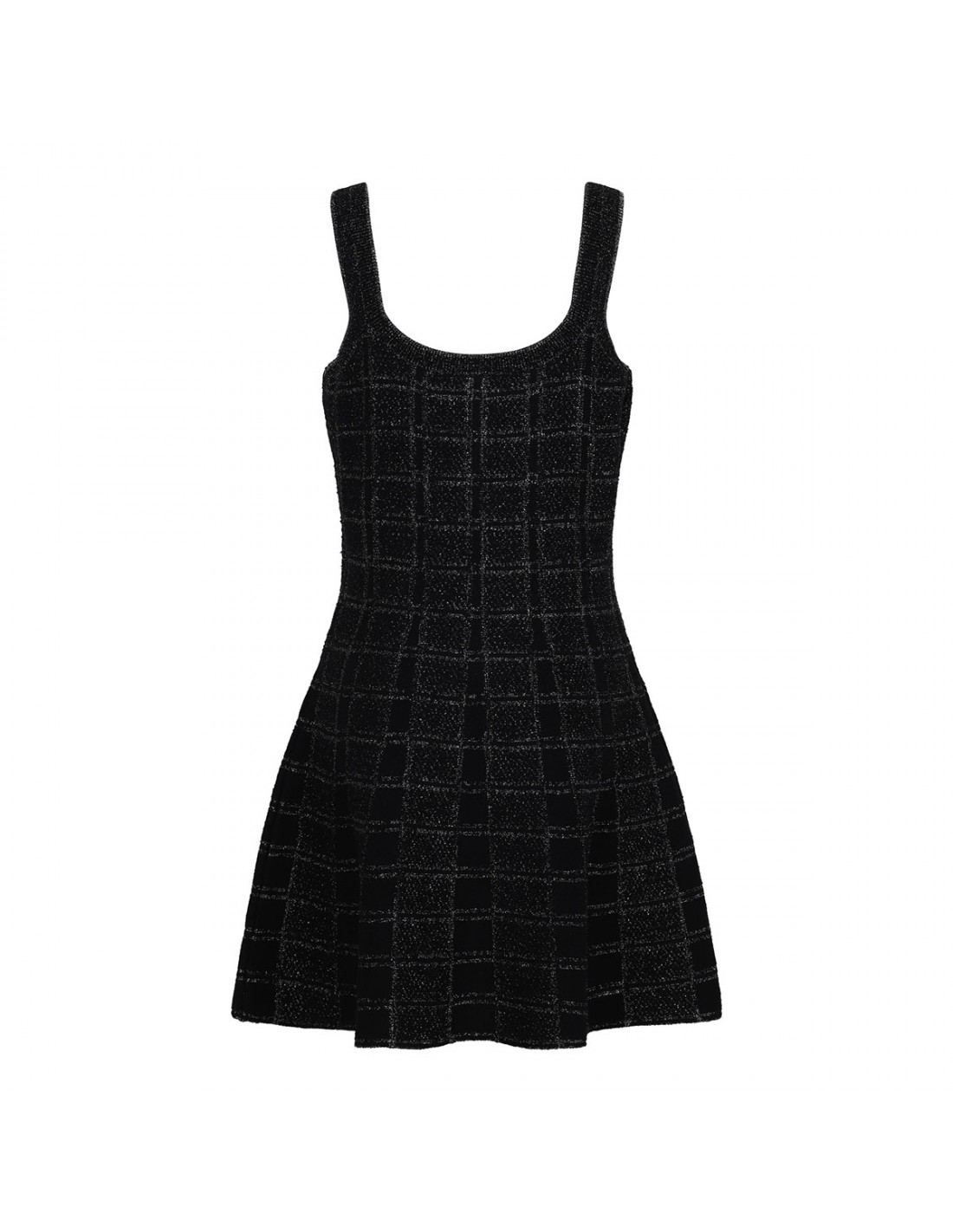 Wool and lamé jacquard dress