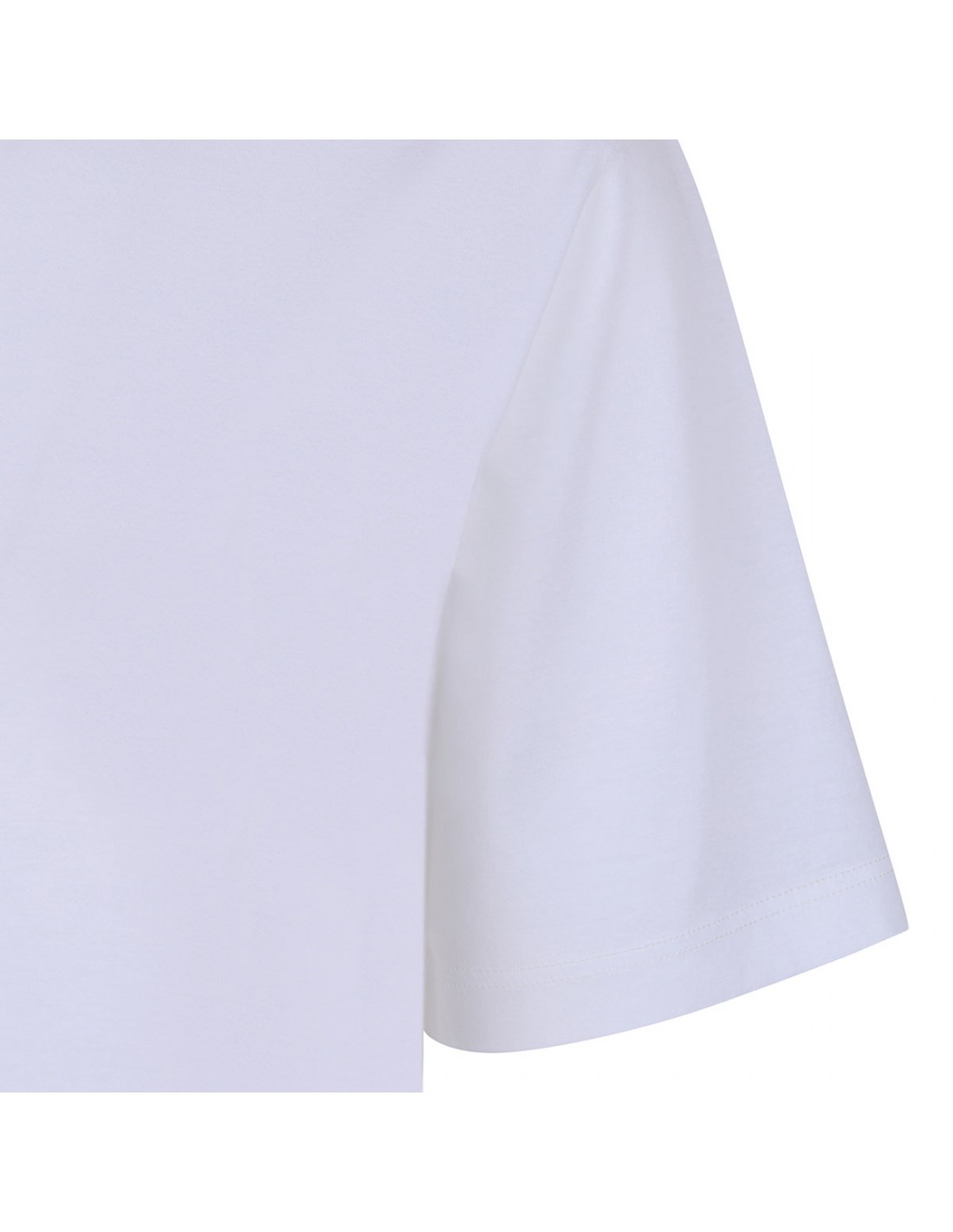 White cotton jersey T-shirt