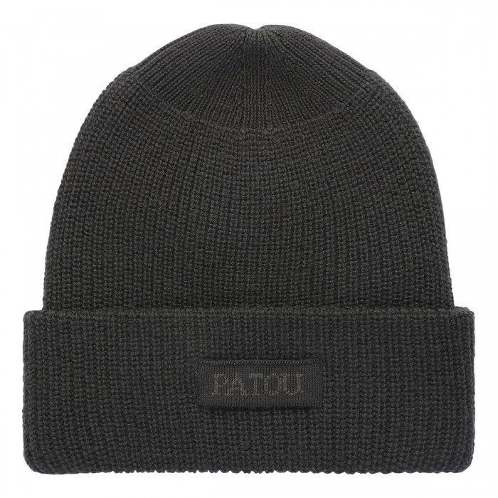 Black logo-embroidered beanie