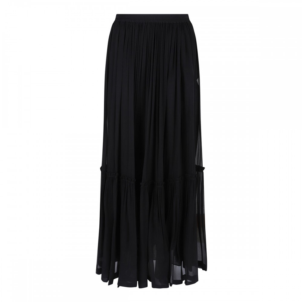 Silk crepe muslin skirt