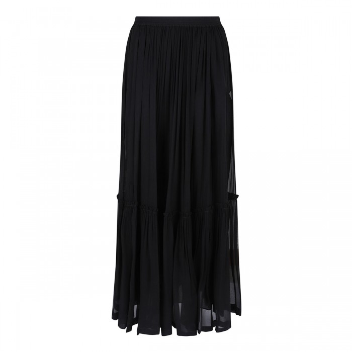 Silk crepe muslin skirt