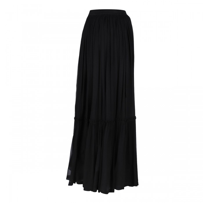 Silk crepe muslin skirt