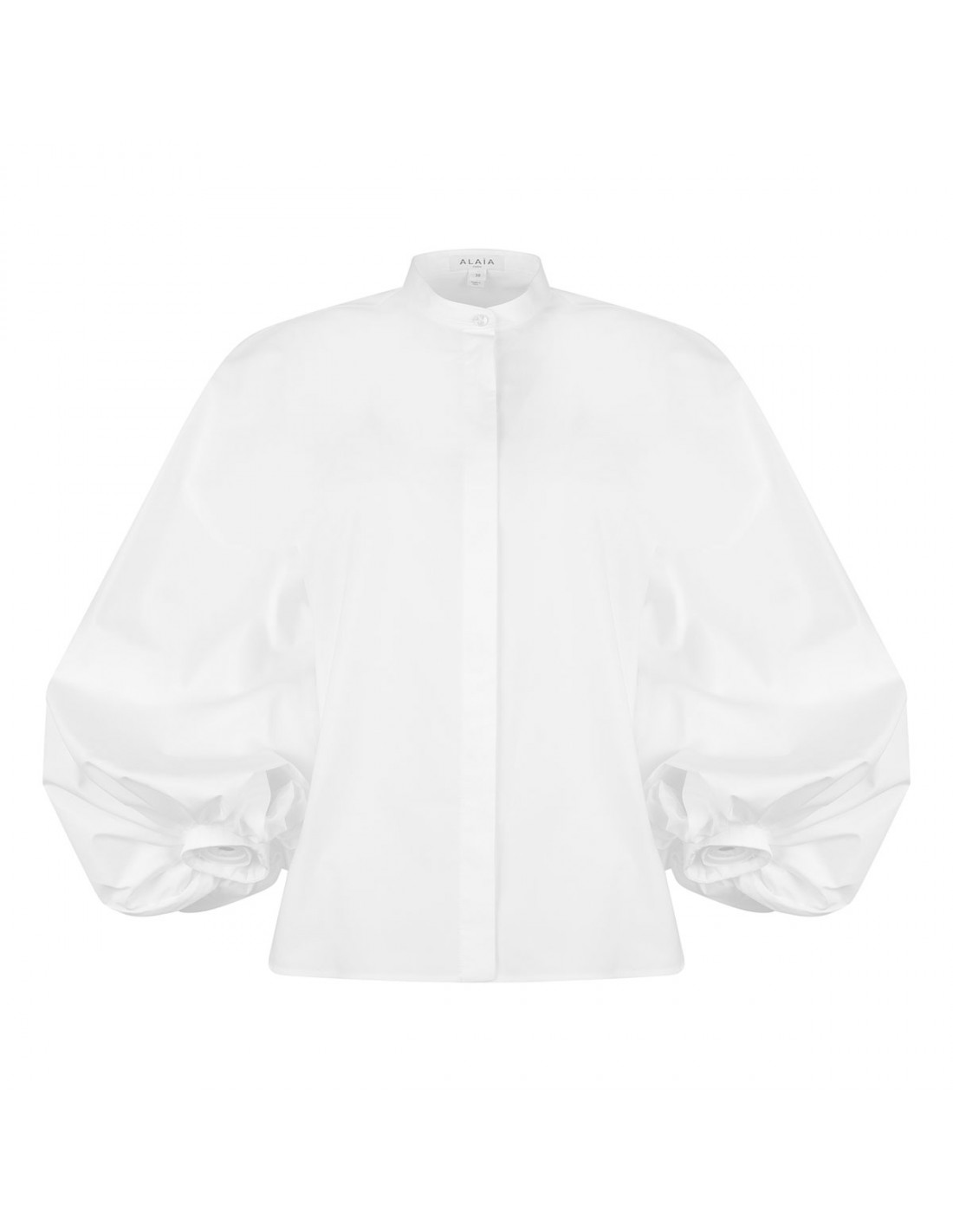 Balloon sleeves poplin shirt