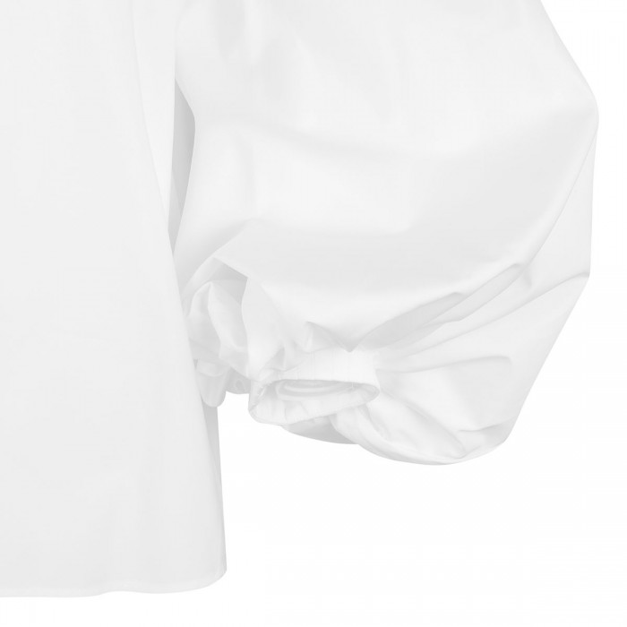 Balloon sleeves poplin shirt