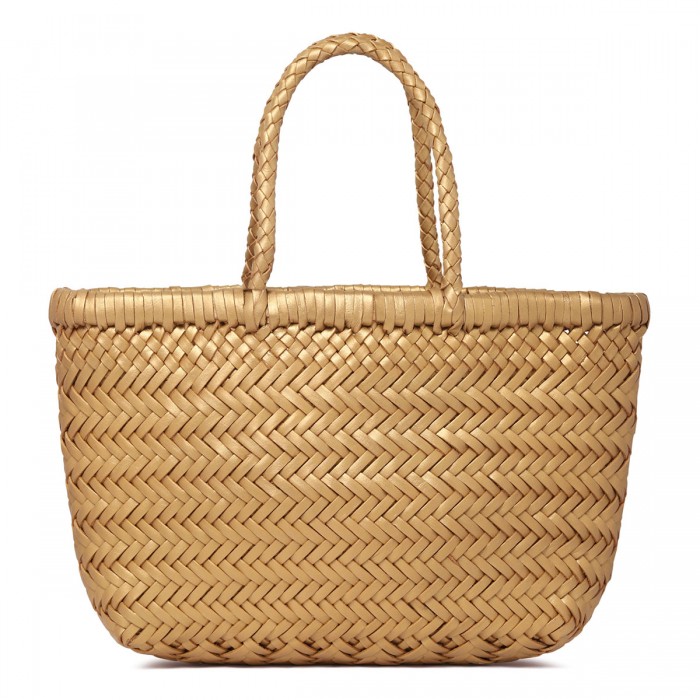 Mini flat Gora gold hue tote