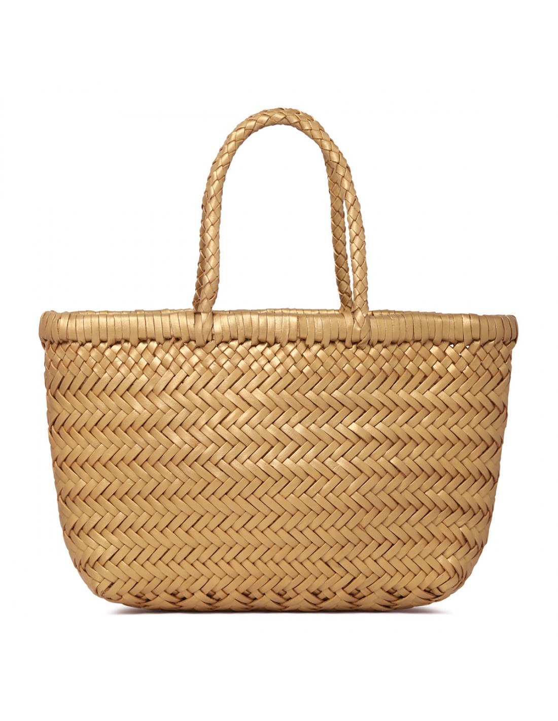 Mini flat Gora gold hue tote