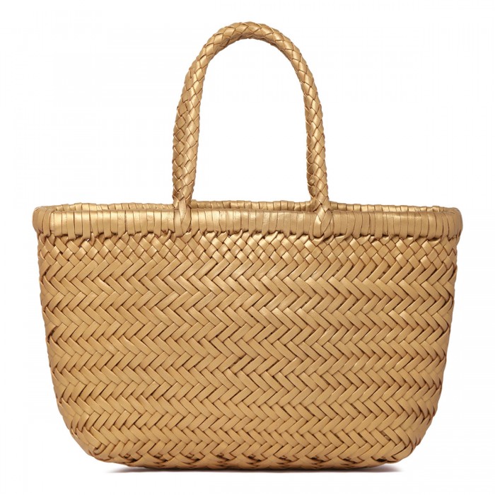 Mini flat Gora gold hue tote