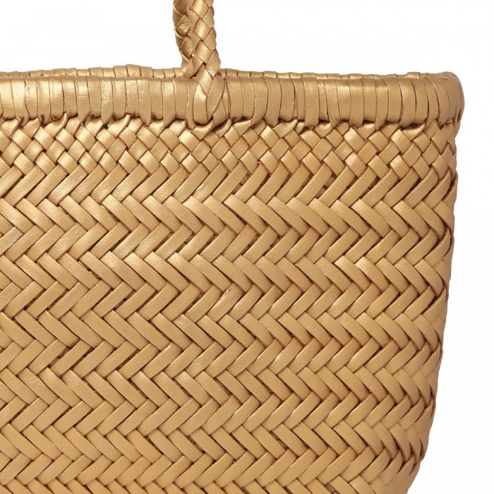 Mini flat Gora gold hue tote