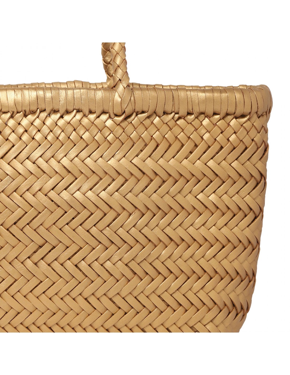 Mini flat Gora gold hue tote