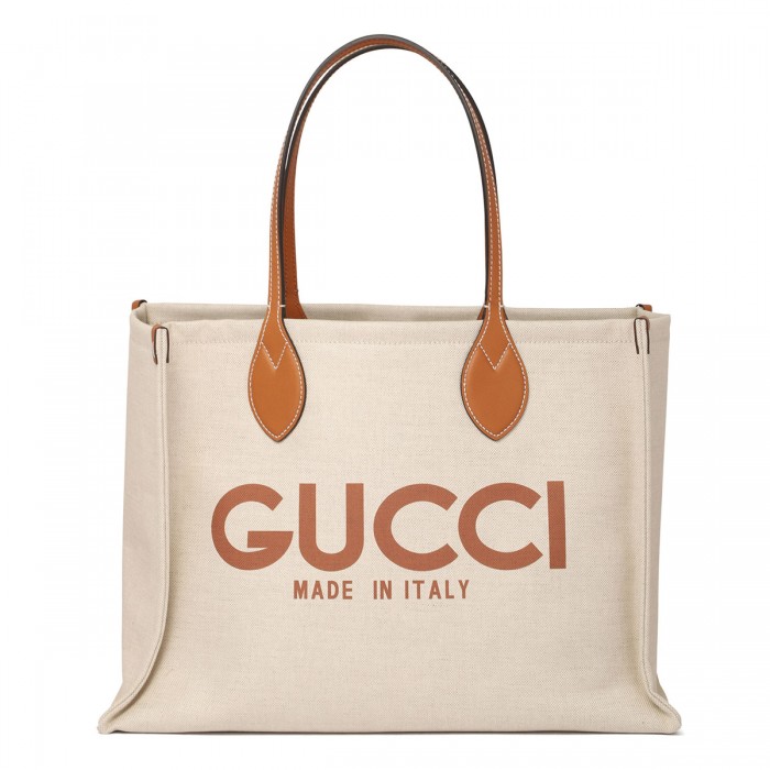 Logo canvas handbag