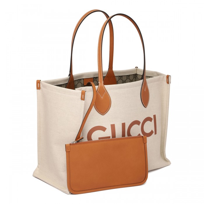 Logo canvas handbag