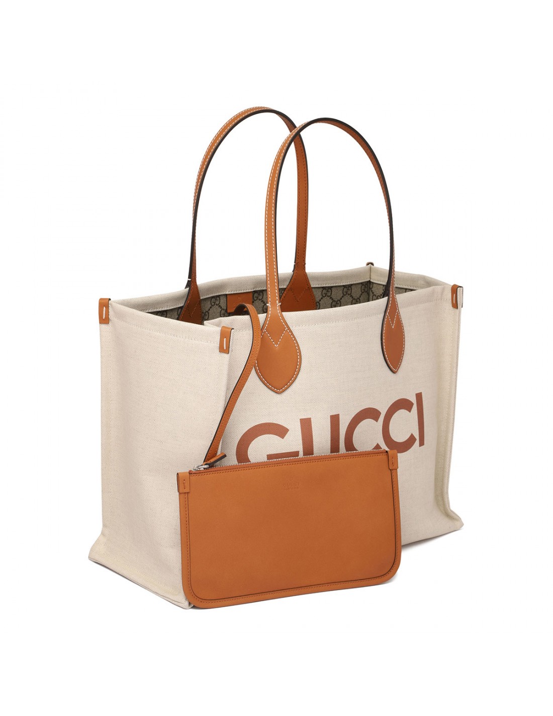 Logo canvas handbag