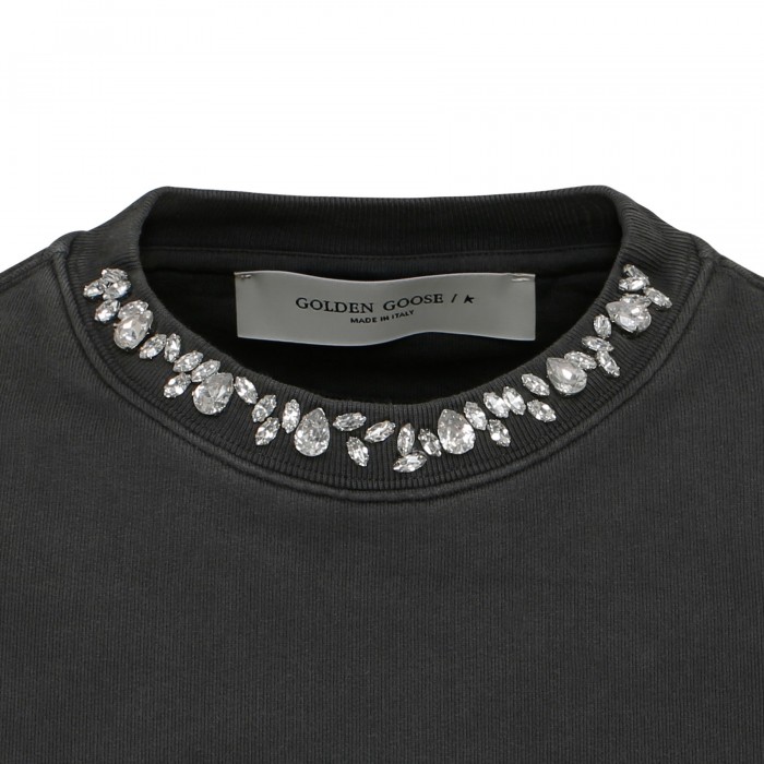 Crystal-embellished sweatshirt