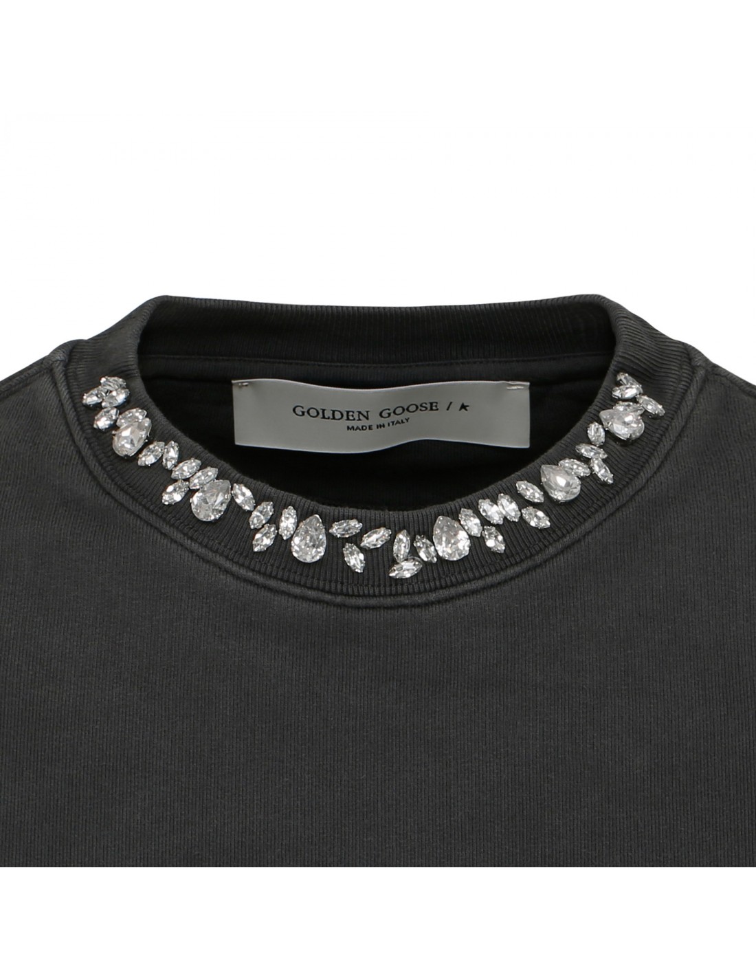 Crystal-embellished sweatshirt