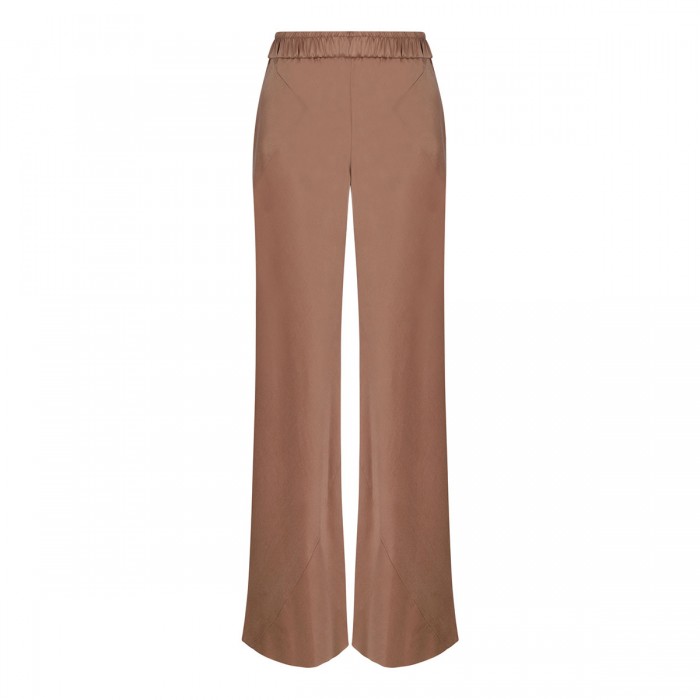 Red clay hue silk pants