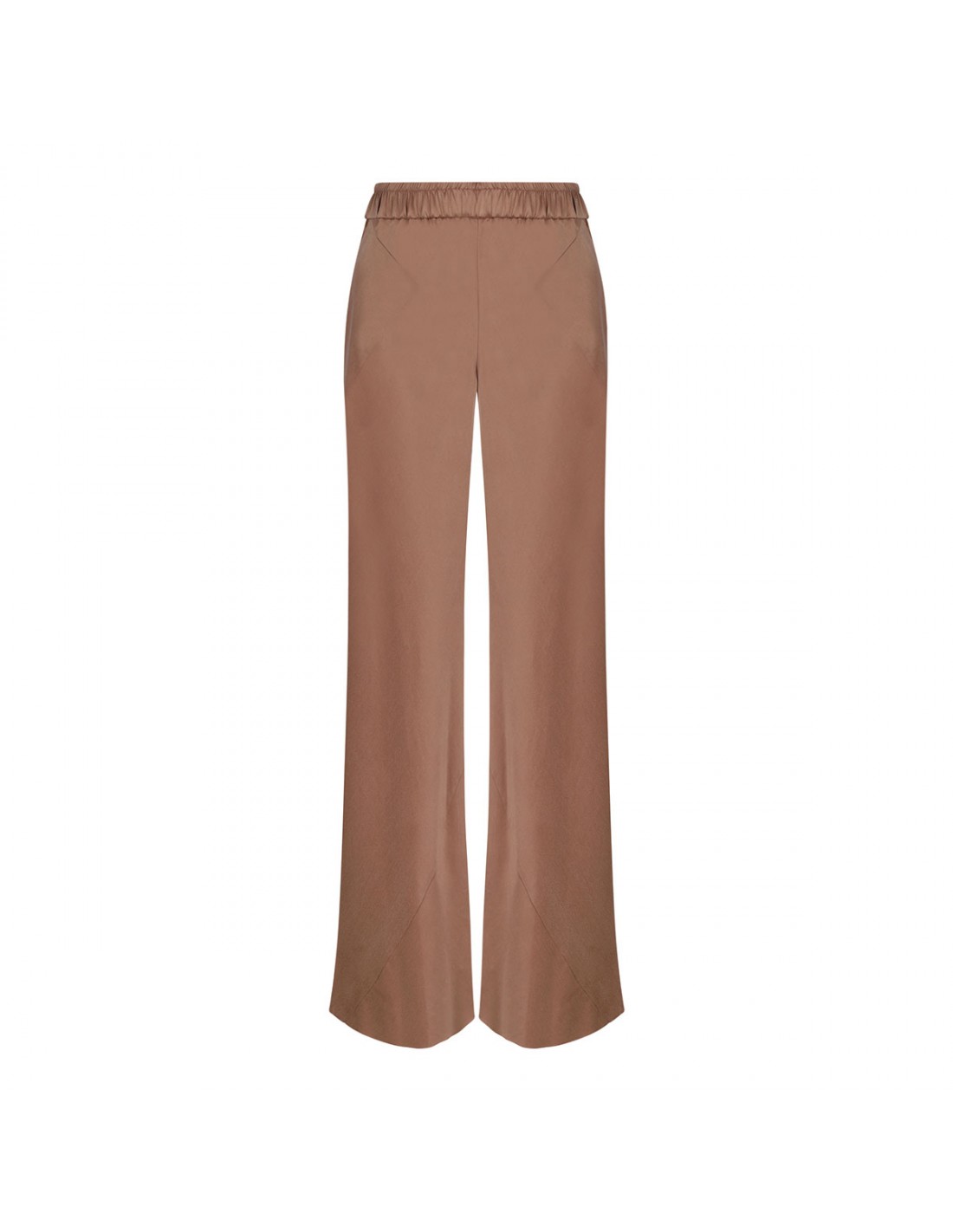 Red clay hue silk pants