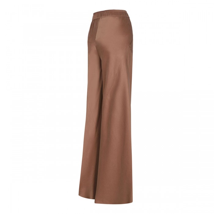 Red clay hue silk pants