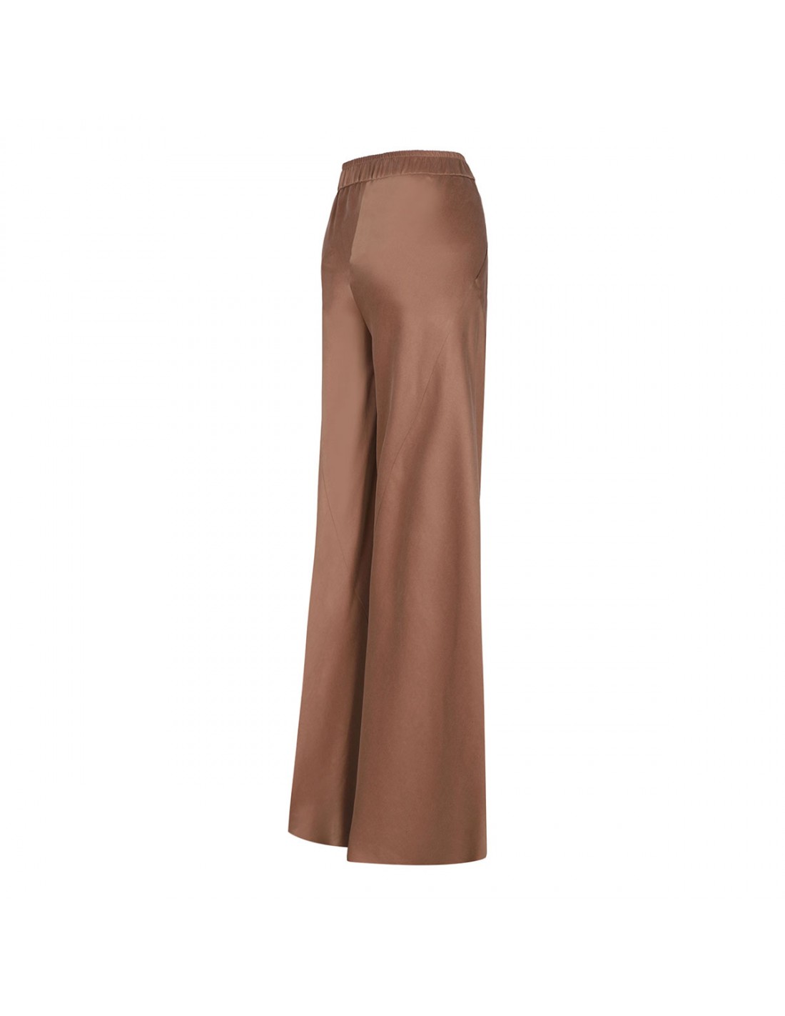 Red clay hue silk pants