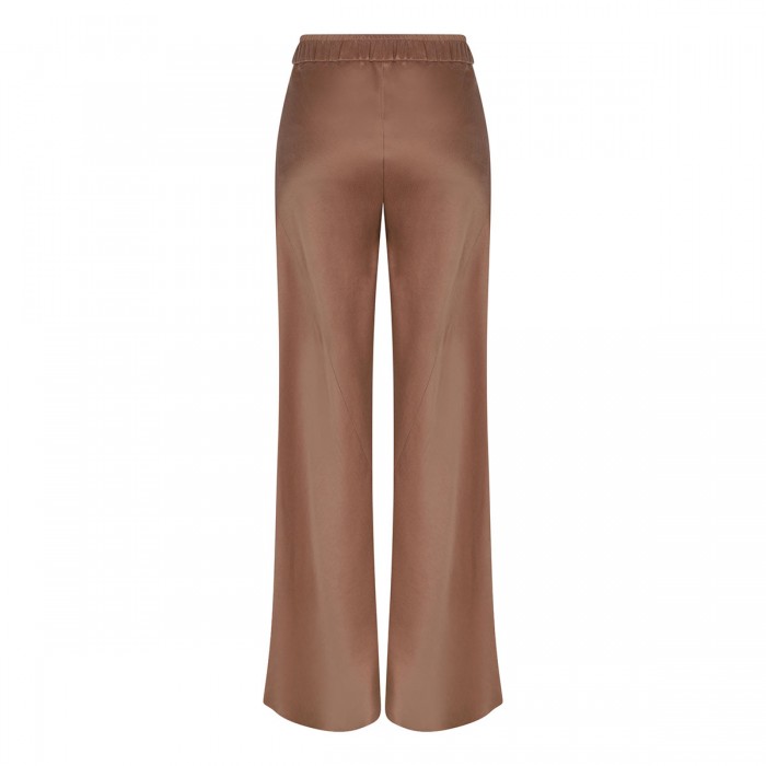 Red clay hue silk pants